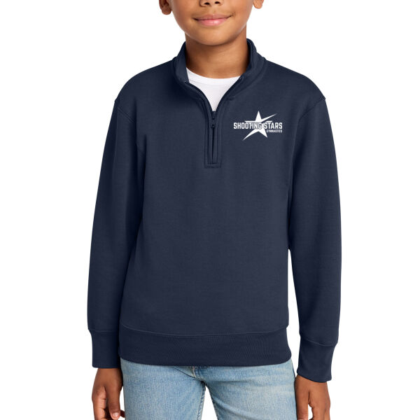 Port & Co™ Youth Core Fleece 1/4-Zip Pullover Sweatshirt - Embroidered Logo Thumbnail