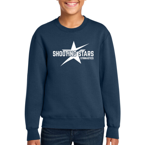Port & Co™ Youth Core Fleece Crewneck Sweatshirt - Applique Logo Thumbnail