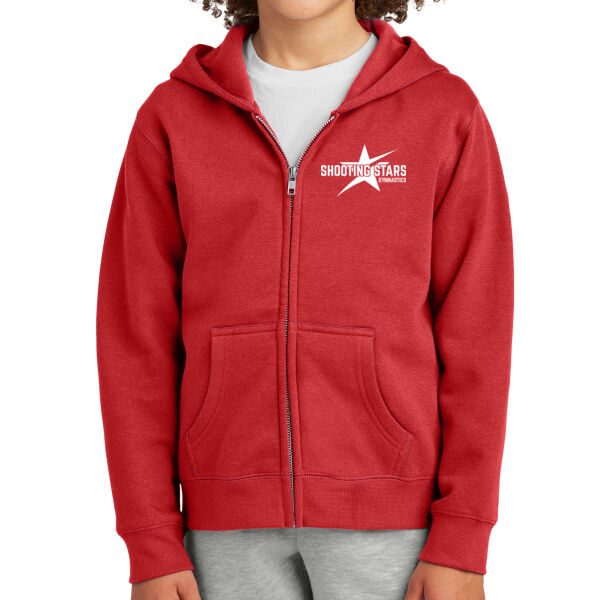 District® Youth V.I.T.™ Fleece Full-Zip Hoodie - Embroidered Logo Thumbnail